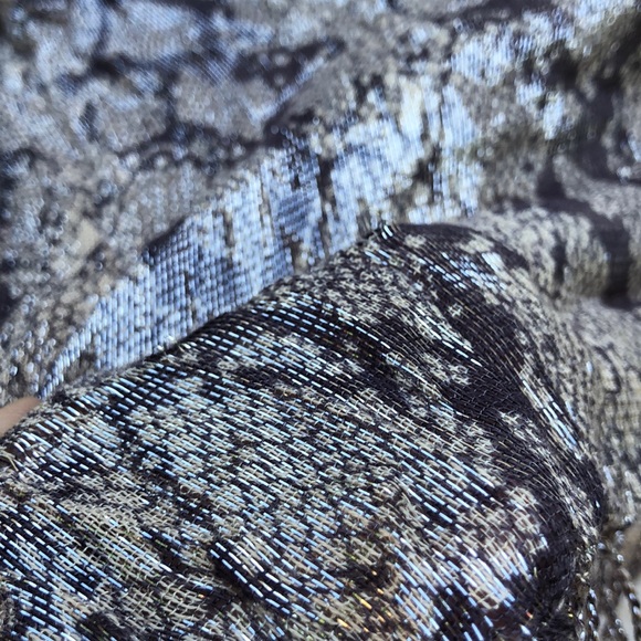Snake print purple/gray silver scarf - Picture 4 of 5